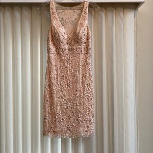 Peach beaded Sue Wang Dress